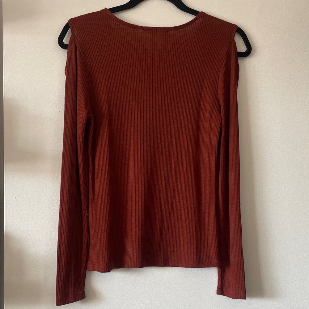 Cooper & Ella|Women's Rust Cold Shoulder Top|Small|EUC - Picture 6 of 6